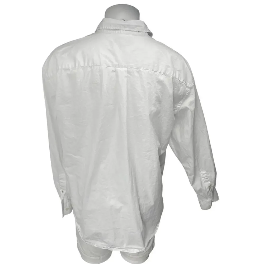 Banana Republic Men's White Relaxed Fit Long Sleeve Button Down Shirt Top Sz XL